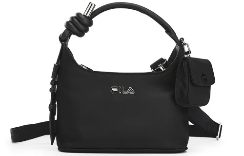 FILA Pu Crossbody Handbag Medium Women's Jet Black