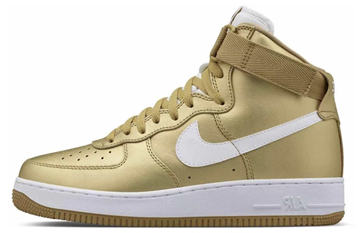 Air force 1 cheap high white and gold