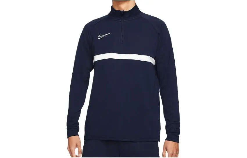 Nike Dri-Fit T-Shirts Men's Navy Blue Crew Neck Moderate Straight Fit