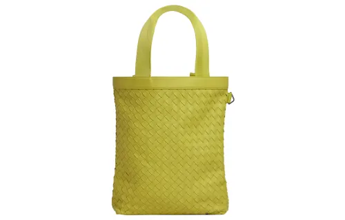 Bottega Veneta Cow Leather With Fabric Tote Bag, Shopping Bag, Handbag Men's Yellow