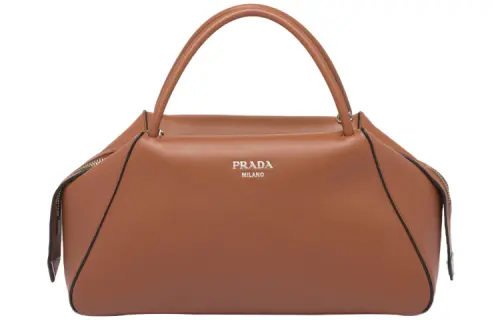 PRADA Leather Handbag Women's Brown