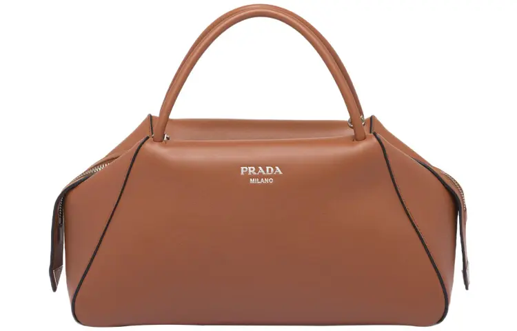 PRADA Leather Handbag Women's Brown