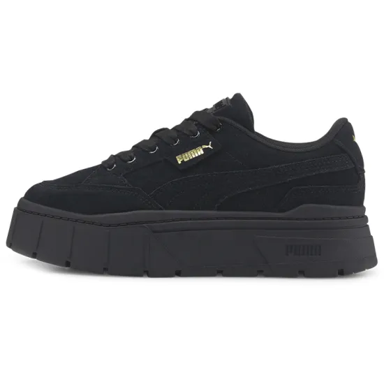 Puma Women's Mayze Stack Suede 'Black Gold'