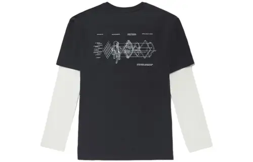 Vans C2H4 T Shirts Unisex Black Crew Neck Moderate Mock Two Piece