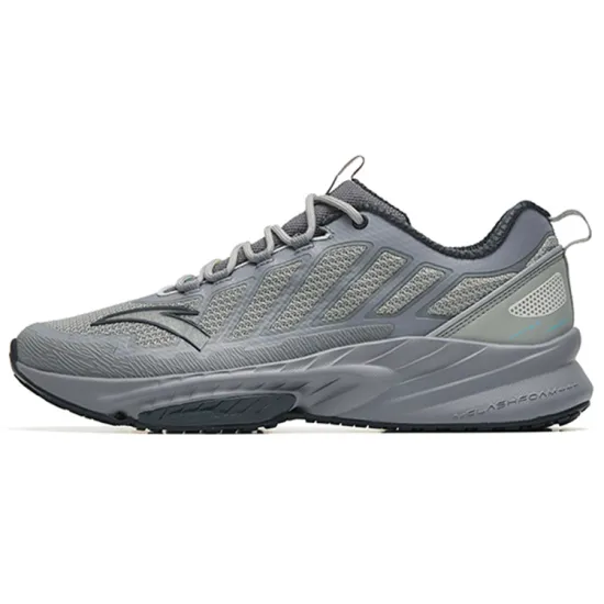 ANTA Running Shoes Men Low-Top Continent Gray/Koala Gray/Sandstorm Gray