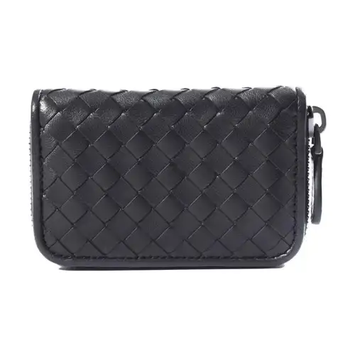 Bottega Veneta Sheepskin Wallet Women's Black