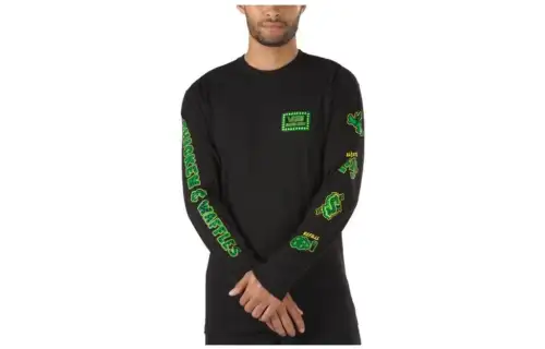 Vans T Shirts Men's Black Crew Neck Moderate