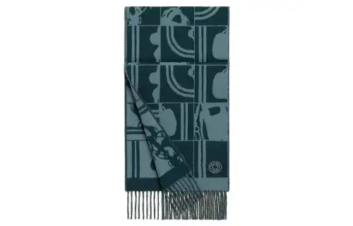 HERMES Brides De Gala Cashmere Knit Scarves Men's