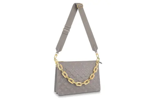 LOUIS VUITTON Coussin Embossed Volumizing Lambskin Shoulder Bag, Pillow Bag, Shoulder Bag, Crossbody Bag, MM Women's