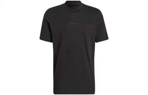 Adidas Originals T Shirts Men's Black Crew Neck Moderate Straight Fit