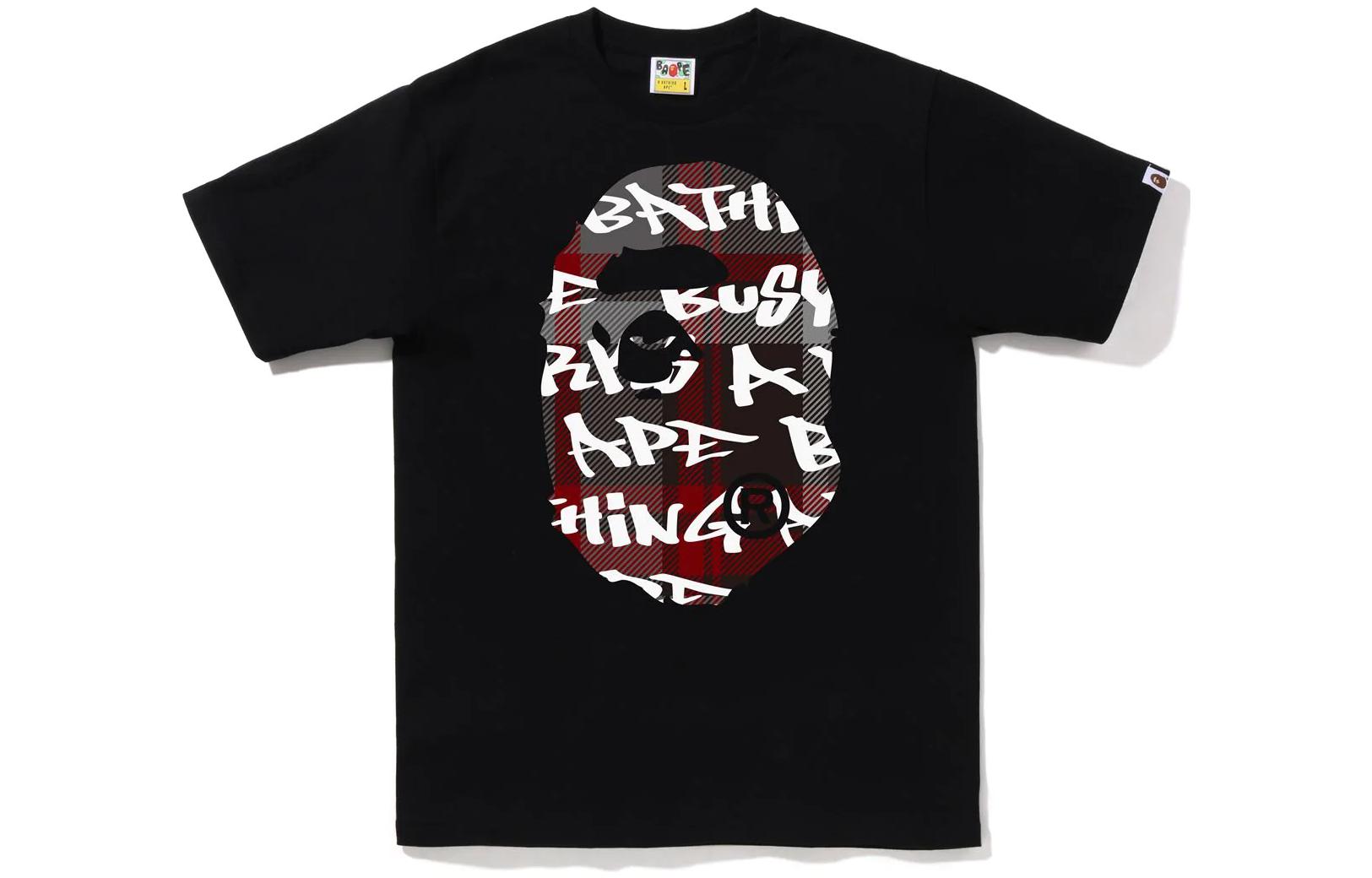 Bape Graffiti Check Big Ape Head Tee