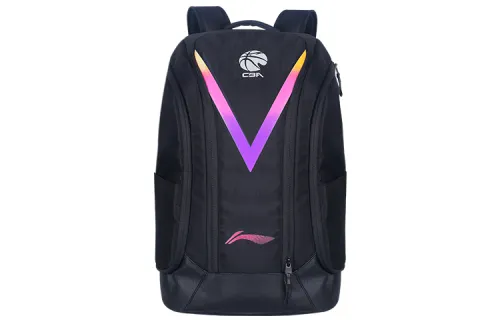Li Ning CBA Collection Polyester Backpack Large Men's Black/Red