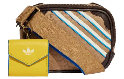 Adidas Originals Trefoil Polyester Sports Bag, Shoulder Bag, Crossbody Bag Regular Unisex Brown