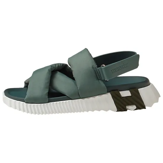 HERMES Electric Beach Sandals Women's Green