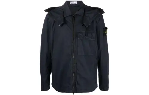 STONE ISLAND Jackets Men's Blue Hooded Moderate Other