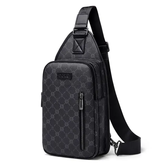 GOLF PVC Sling Bag Men's Gray & Black