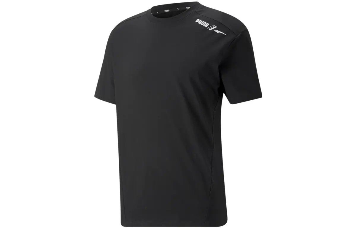 PUMA Porsche 911 T-Shirts Men's Black Crew Neck Moderate Straight Fit