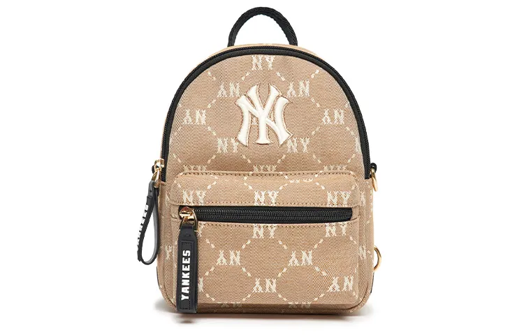 MLB Monogram New York Yankees Polyester Backpack Regular Women's Brown