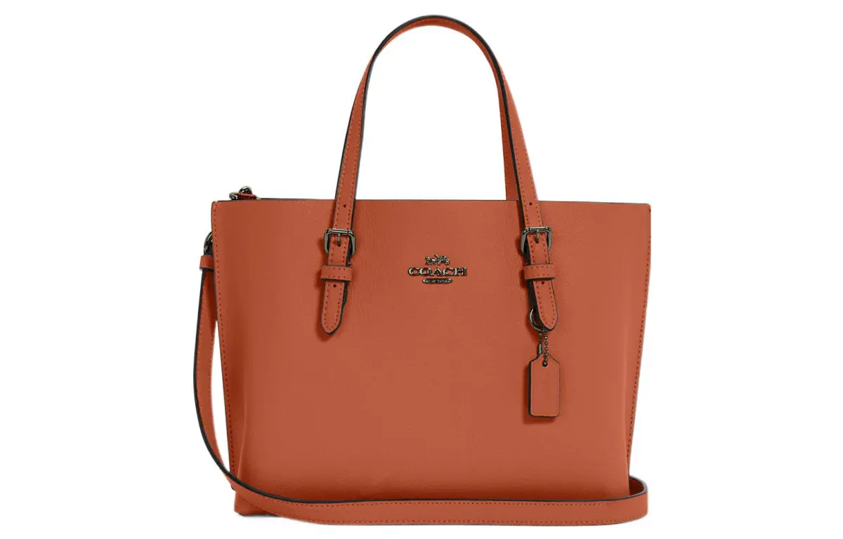 COACH Mollie Double-Sided Leather Crossbody Handbags Medium Women's Sunset Red