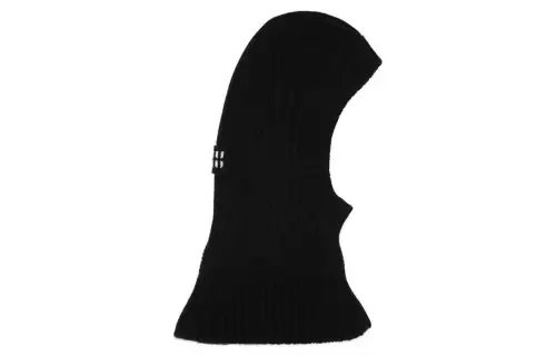 MIU MIU Wool Cashmere Beanie/Balaclava Hat Unisex Black