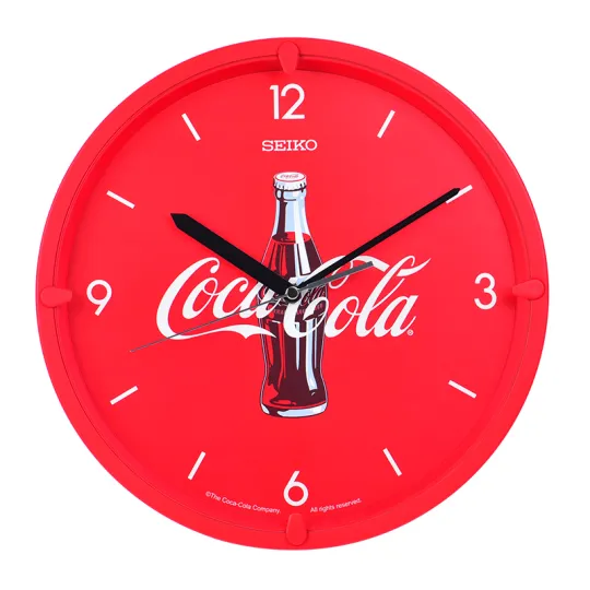 SEIKO Sweeping Seconds Movement Polyester Plastic Wall Clock Unisex Red QHA901R