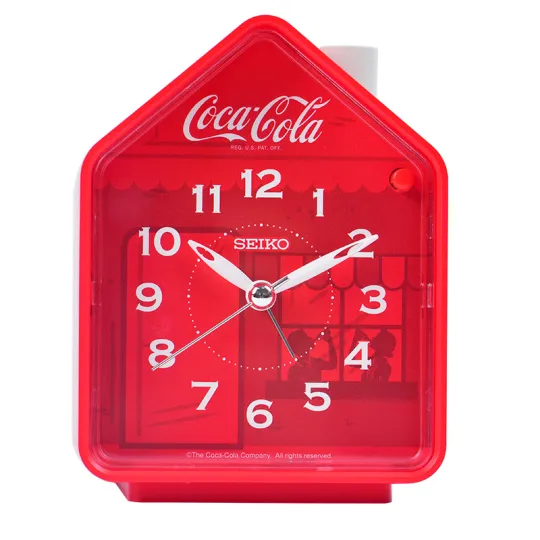 SEIKO Quartz Movement Plastic Alarm Clock Unisex Red