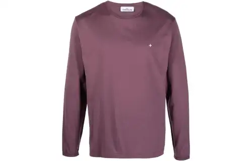 STONE ISLAND T Shirts Men's Fuchsia Crew Neck Moderate Other