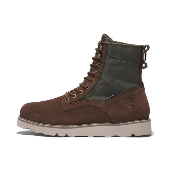 Timberland Vibram Waterproof Leather And Fabric Boots 'Dark Brown Suede'