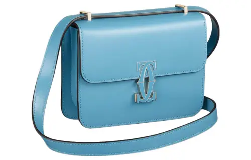 CARTIER C De Cartier Collection Calfskin Shoulder Bag, Crossbody Bag Extra Mini Women's Blue