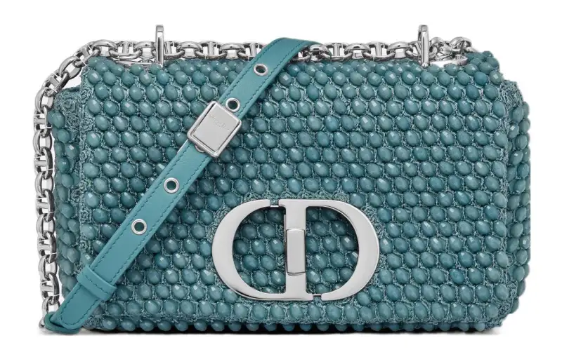 DIOR Caro Cow Leather Handheld Shoulder Bag, Crossbody Bag Small Women's Sky Blue