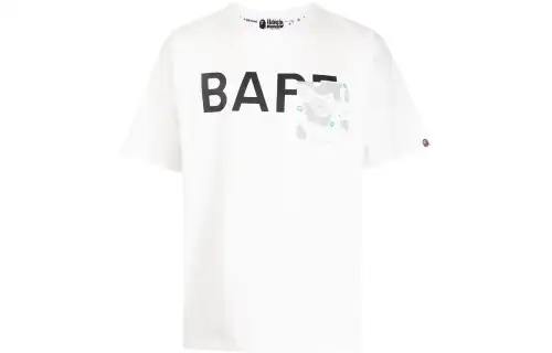 A BATHING APE T Shirts Men's Crew Neck Moderate Straight Fit