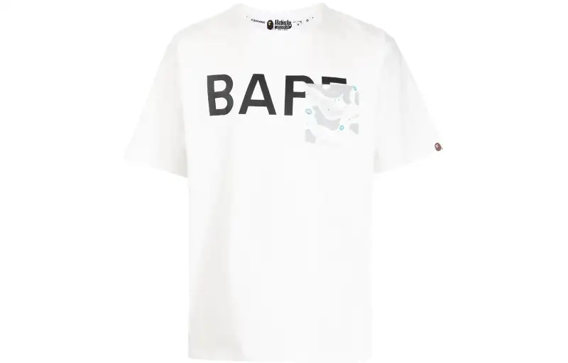 A BATHING APE T Shirts Men's Crew Neck Moderate Straight Fit