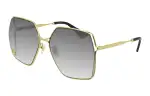 GUCCI Metal Irregular Shape Sunglasses Women's
