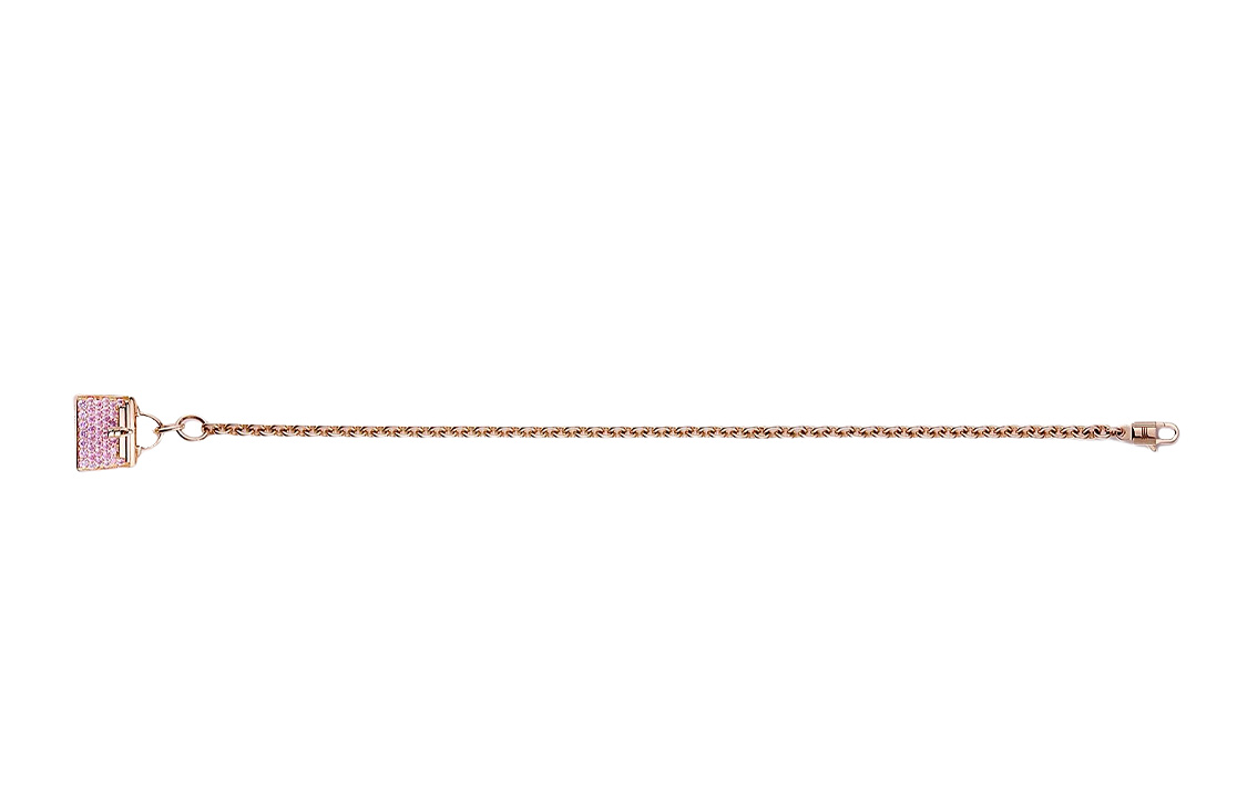 Hermès Pre Owned 18K Rose Gold Amulettes Kelly Sapphire Bracelet