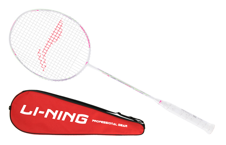 Li Ning HC1200 Full Carbon Badminton Rackets Control Type All around Defense Entry level 675mm 4U/G6 White