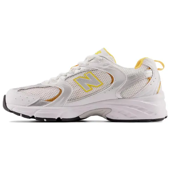 New Balance 530 White Vibrant Apricot Silver Metallic