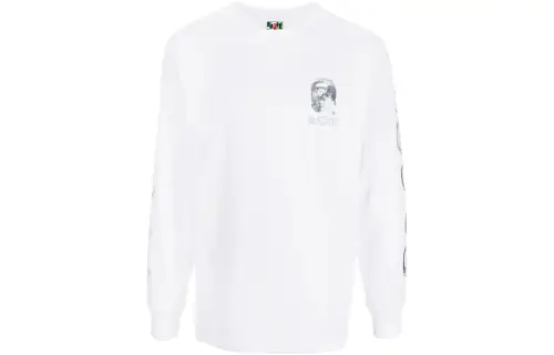 A BATHING APE T Shirts Men's White Crew Neck Moderate Straight Fit