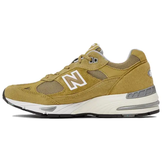 New Balance 991 MiUK Green Moss Cloud Cream Women's