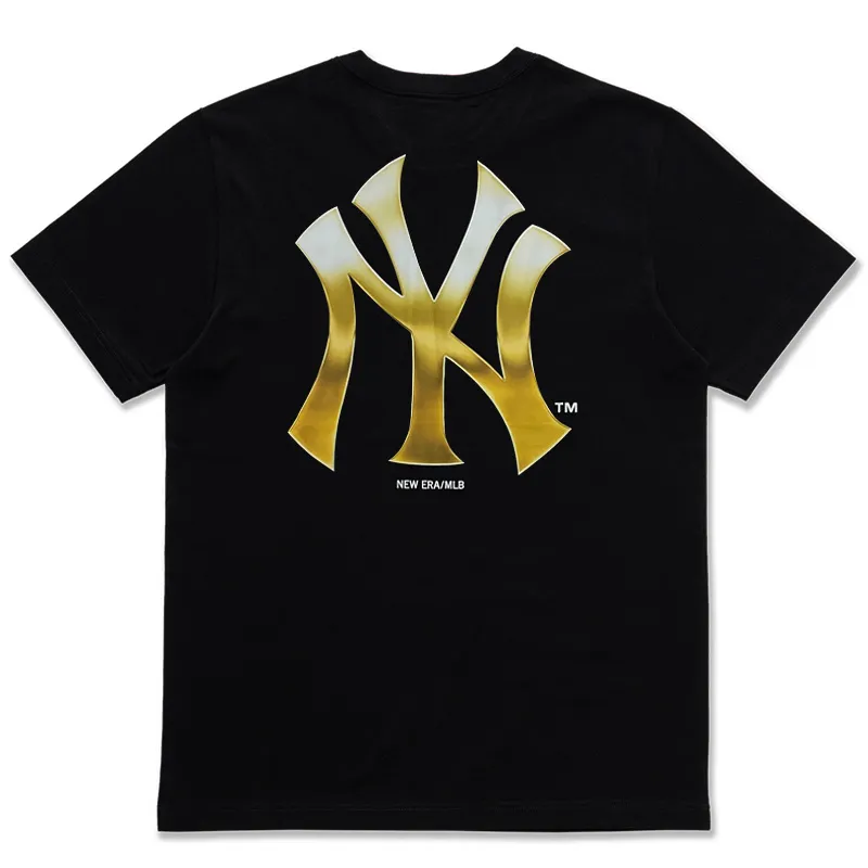 New Era T-Shirts Unisex Black Crew Neck Moderate