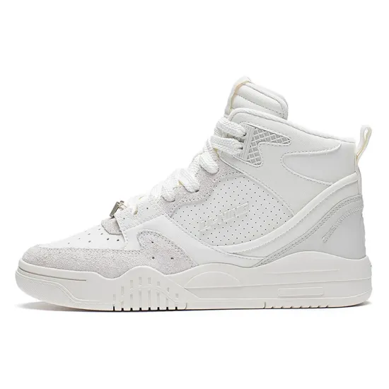 LINING Yuebai Casual Shoes Women's High-Top Ecru