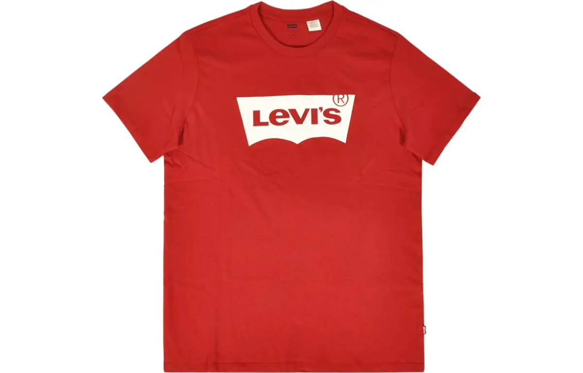 Levi's T-Shirts Men's Red Crew Neck Moderate Straight Fit