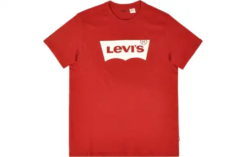 Levis T Shirts Men's Red Crew Neck Moderate Straight Fit