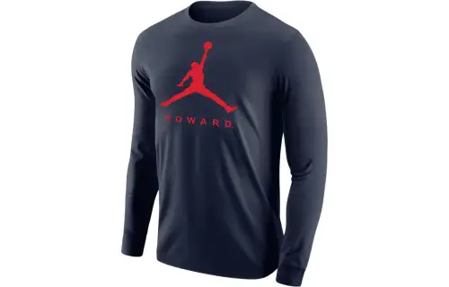 Jordan T Shirts Men's Navy Blue Crew Neck Moderate Straight Fit