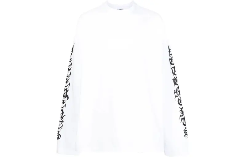Vetements T Shirts Men's White Crew Neck Moderate Straight Fit