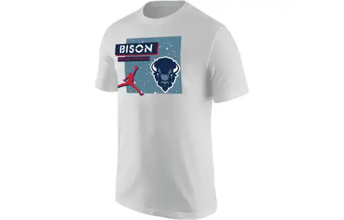 Jordan T Shirts Men's White Crew Neck Moderate Straight Fit