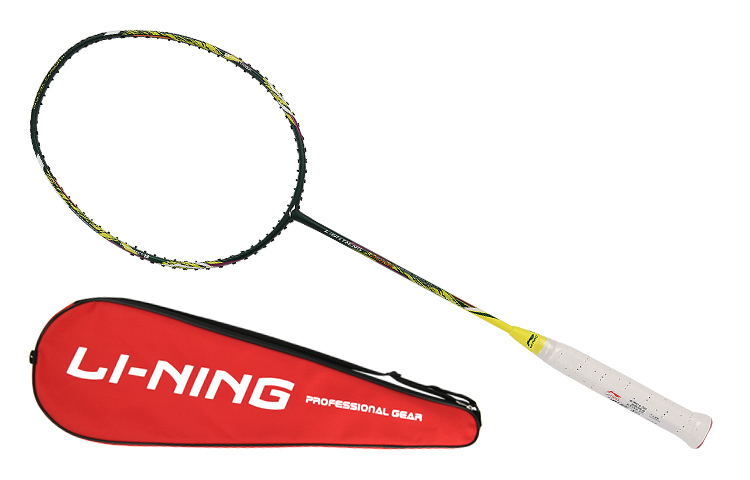 Li Ning 2000 Speed Full Carbon Badminton Rackets Entry level 675mm Single Racket Yellow Green