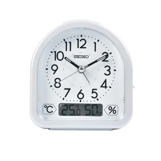 SEIKO Quartz Movement Alarm Clock Unisex White QHE191W