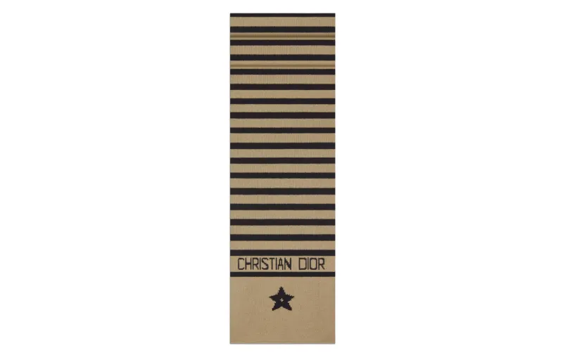 DIOR Knit Scarves Unisex Brown