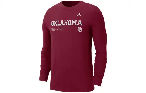 Jordan T Shirts Men's Burgundy Crew Neck Moderate Straight Fit