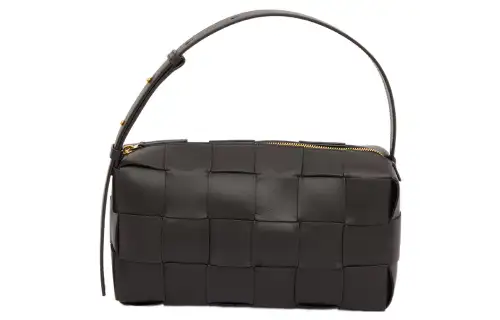 Bottega Veneta Grain Calfskin Handbag, Shoulder Bag Women's Black
